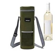 Wein-Einkaufstasche, Wein-Kühltasche | Bärväska, Isolierter Wein-Getränketräger Griff, Tragbare Campingväska, Faltbare Spirituosen-Tragetasche Zum Wandern, Camping Oder Picknicken, Partys, Am Str,