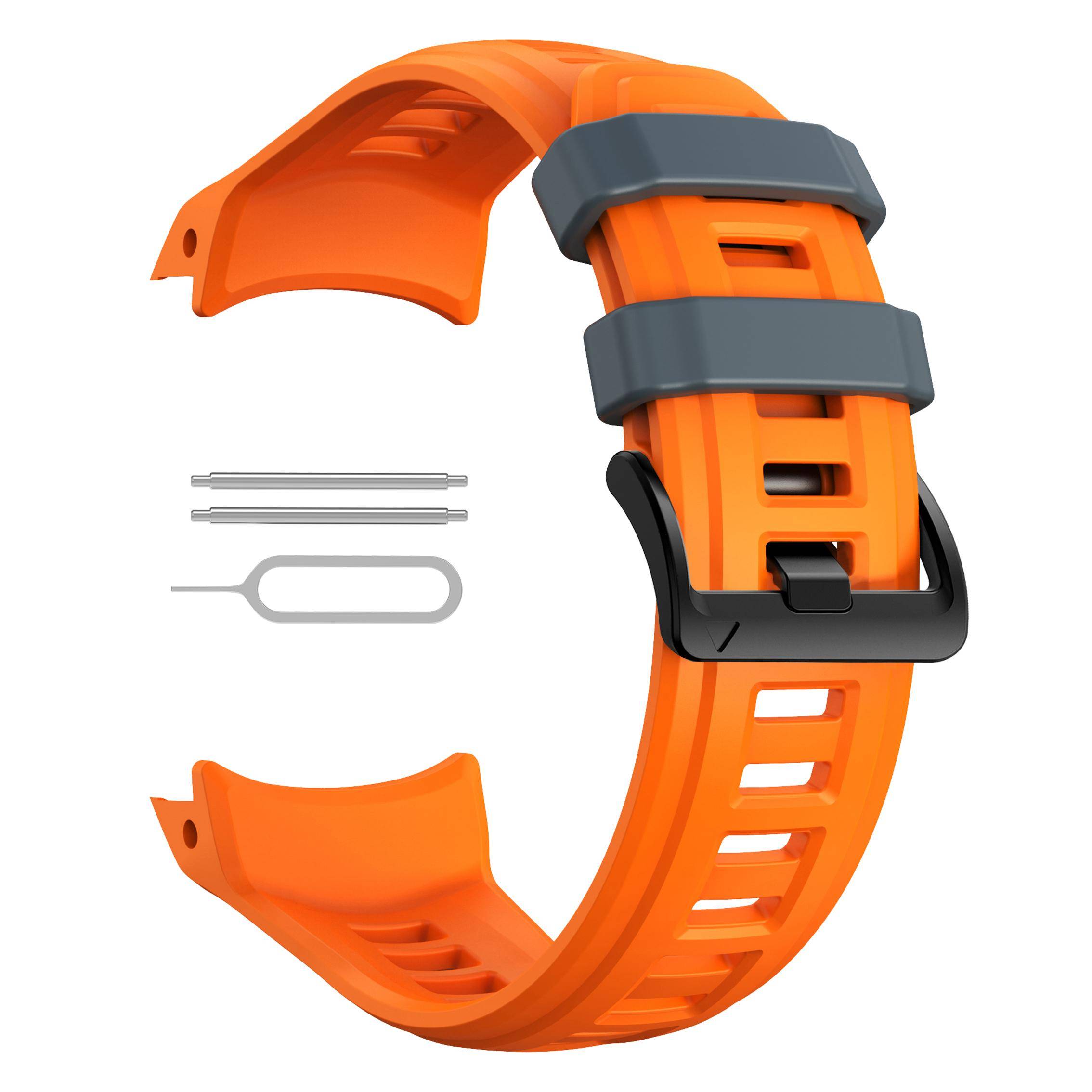 Originalt silikonband för Garmin Instinct 3 45 mm 50 mm Tillbehör 22 mm 26 mm Sportarmband correa För Garmin Instinct 3 band red