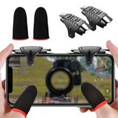 4pcs/Set Mobile Game Trigger Button F01 Robot Capacitance Shooting Game Controller Finger Sleeve Set