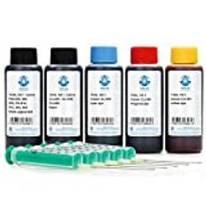 500 ml påfyllningsbläck, skrivarbläck kompatibelt med Canon PGI-550, CLI-551 skrivarkassetter, för Pixma IP 7200-serien, IP 7250, IP 8700-serien, IP 8750, IX 6800-serien, IX 6850, bland andra, ingen