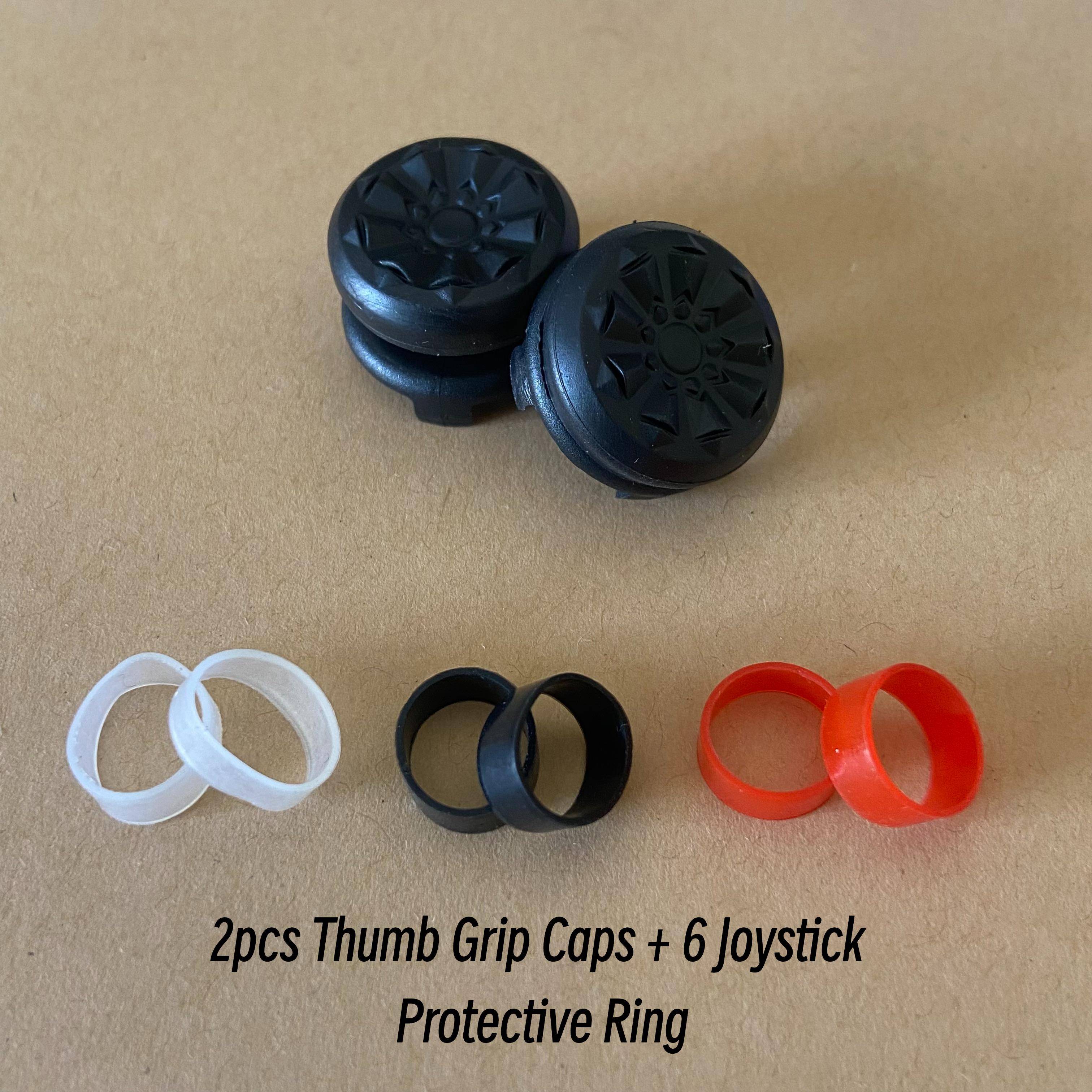TEMU 2pcs Thumb Grip Caps + 6 Joystick Protective Ring, Suitable For Ps4 & Ps5 Controllers, Precision Thumb Grip Caps For Ps4 & Ps5 Controllers - Reusable