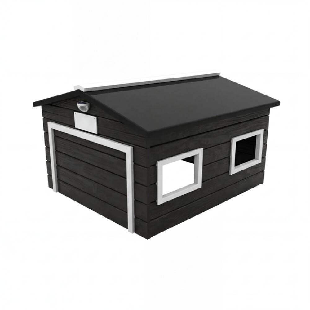 AM Robots My Robot Home Compact garage til robotplæneklipper sort/hvid