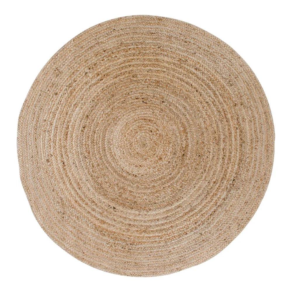 Jute tæppe - Rundt - Flere størrelser - Ø150 cm