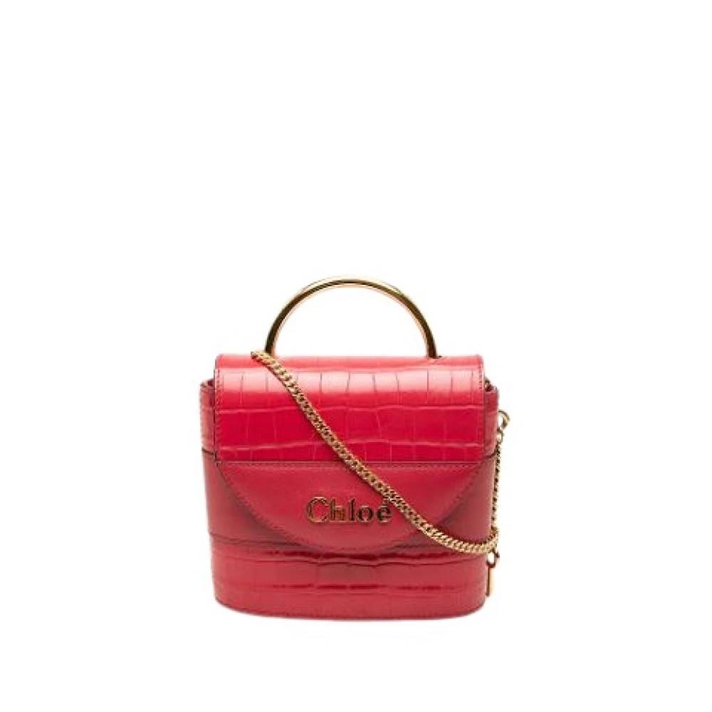 Chloé Pre-owned Pre-owned Præget Læder Satchel - Vintage - Dame - Rød - ONE SIZE - Læder