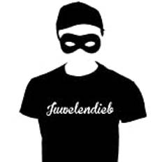 JUWELENDIEB död kostym enhörning set mask t-shirt keps svart gr.S