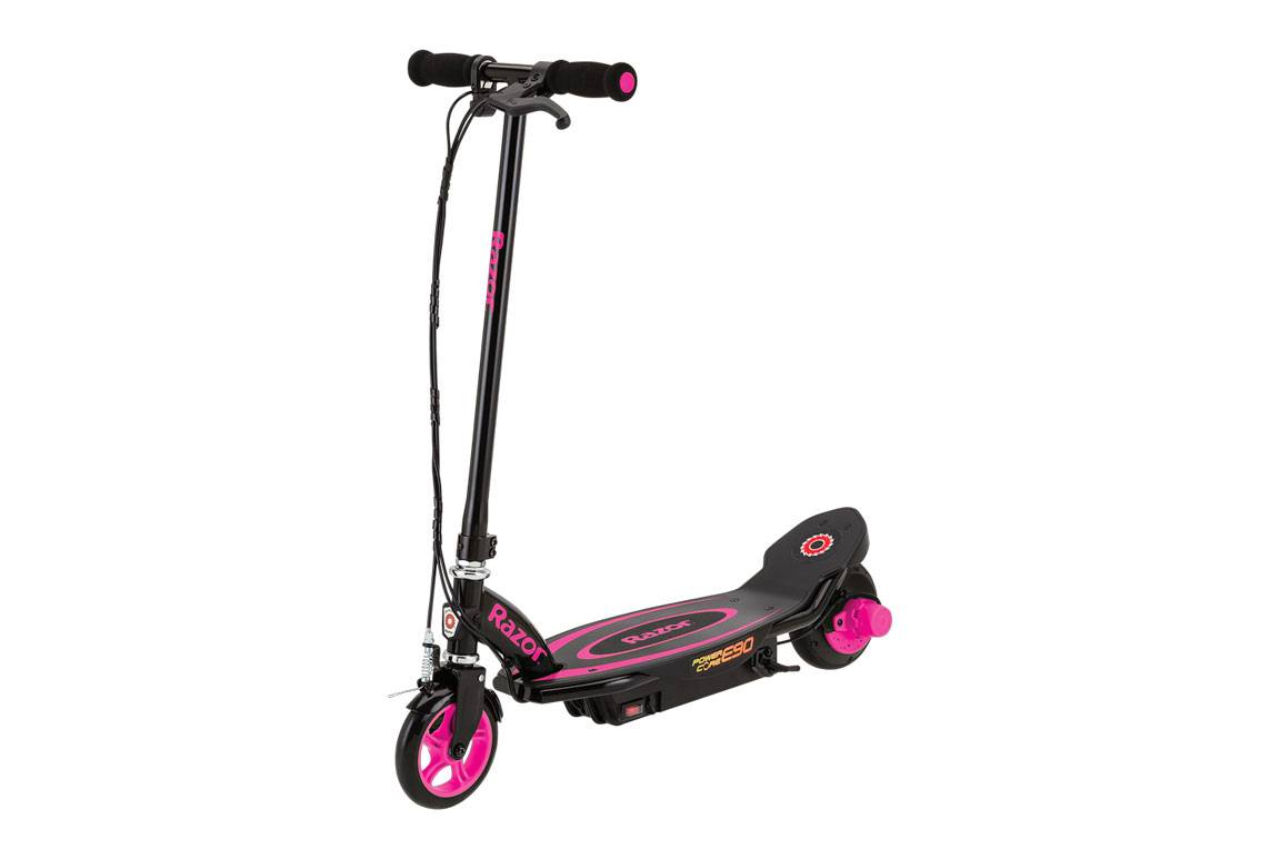 Razor Power Core E90 el løbehjul i pink, Topfart 16 km/t.