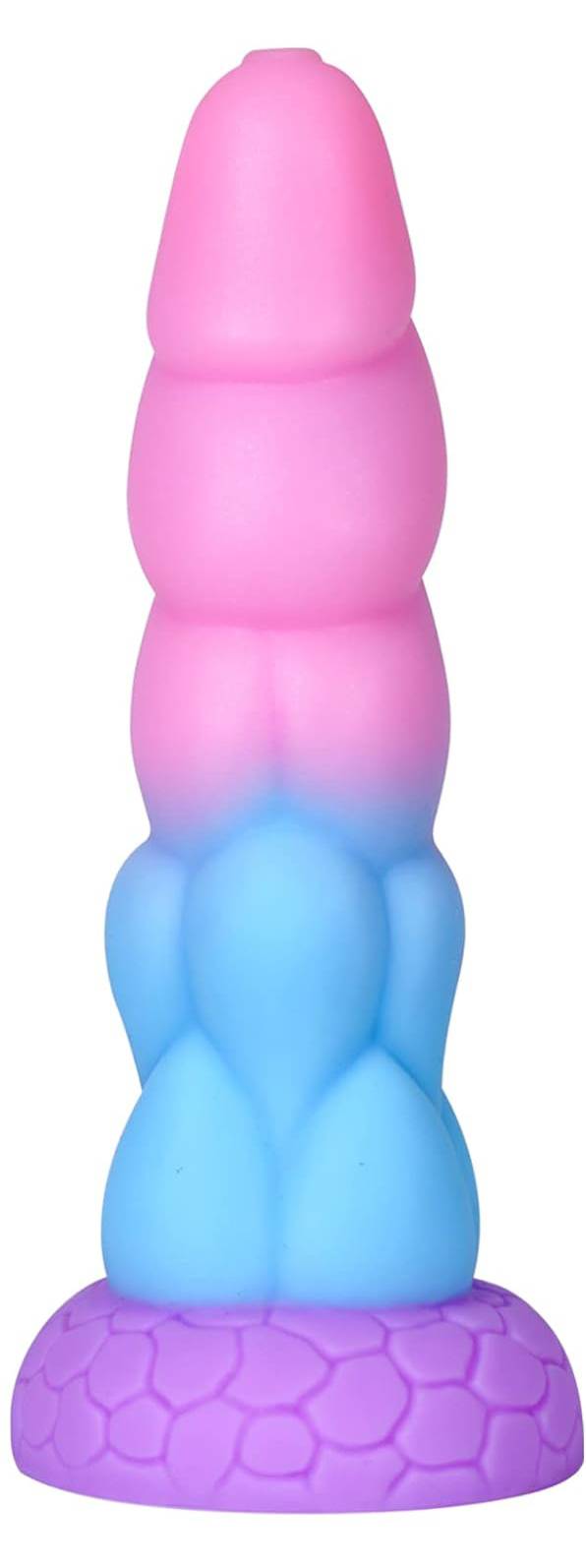 Paloqueth Realistic Big Dragon Monster Dildo with Suction Cup 21.6cm Pink-Blue-Purple.