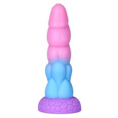Paloqueth Realistic Big Dragon Monster Dildo with Suction Cup 21.6cm Pink-Blue-Purple