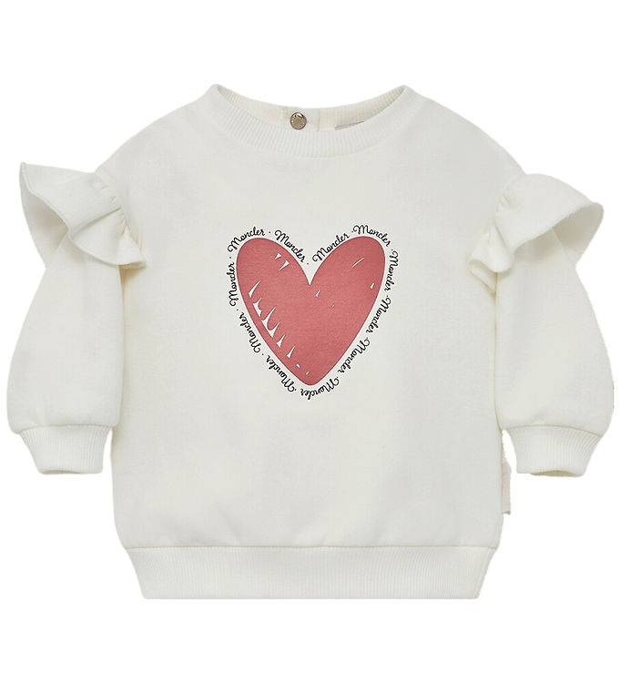 Moncler Sweatshirt - Vit m. Tryck - Moncler - 2 år (92) - Sweatshirt