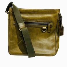 Coach Pre-owned, Pre-owned, Herre, Beige, ONE SIZE, Uld, Pre-owned Laeder skuldertasker