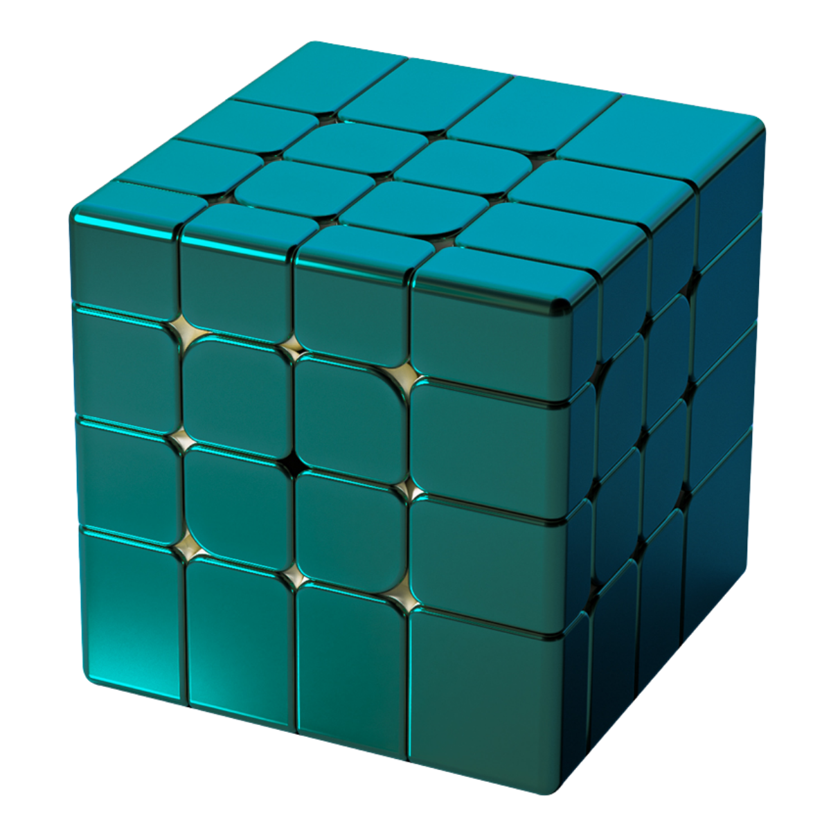 DianSheng Galaxy 4x4 Magnetic Mirror Cube Plated Green (Electroplated Metallic Finish) - Professorterning.