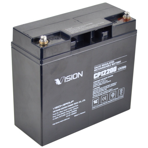 Vision CP12200 Blybatteri 12V 20Ah til Golfvogn