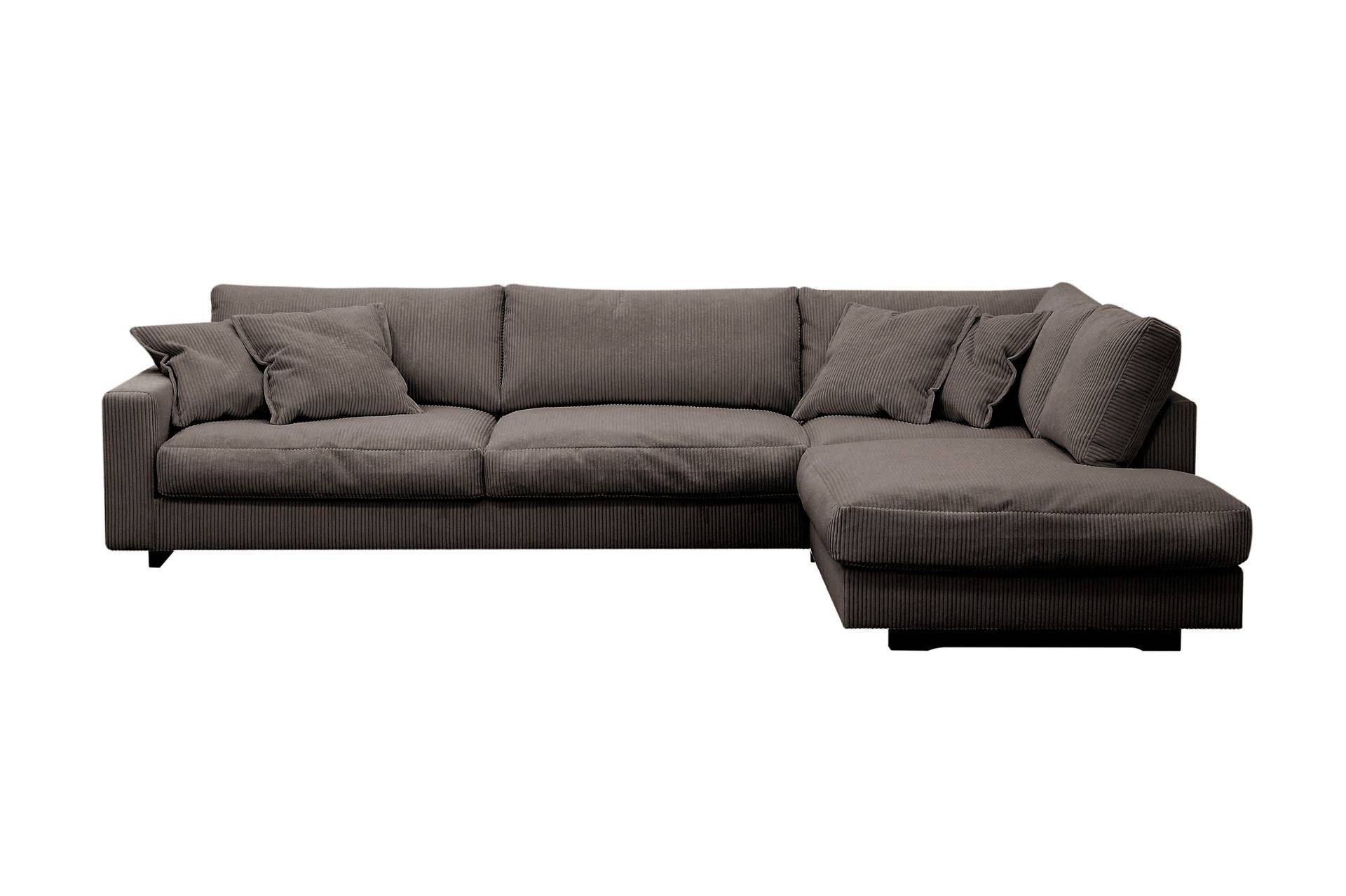 Scandinavian Choice Valencia Extra Djup 4-sits Soffa med Schäslong Höger - Brun Divansoffor & schäslongsoffa Tyg