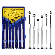 6 st mini glasögon klocka skruvmejsel reparationssats liten precision platt huvud Phillips glasskruvmejslar set, mikroskruvmejsel för glasögon, klocka, smycken