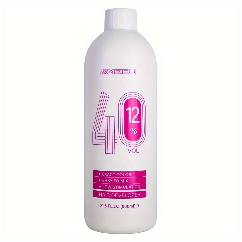 TEMU Meidu Hydrogen Peroxide, Mild Scent Color Hydrogen Peroxide, Hair Color , Key Color For Dyeing , High Capacity 900ml Salon Grade, - Hair Care Products