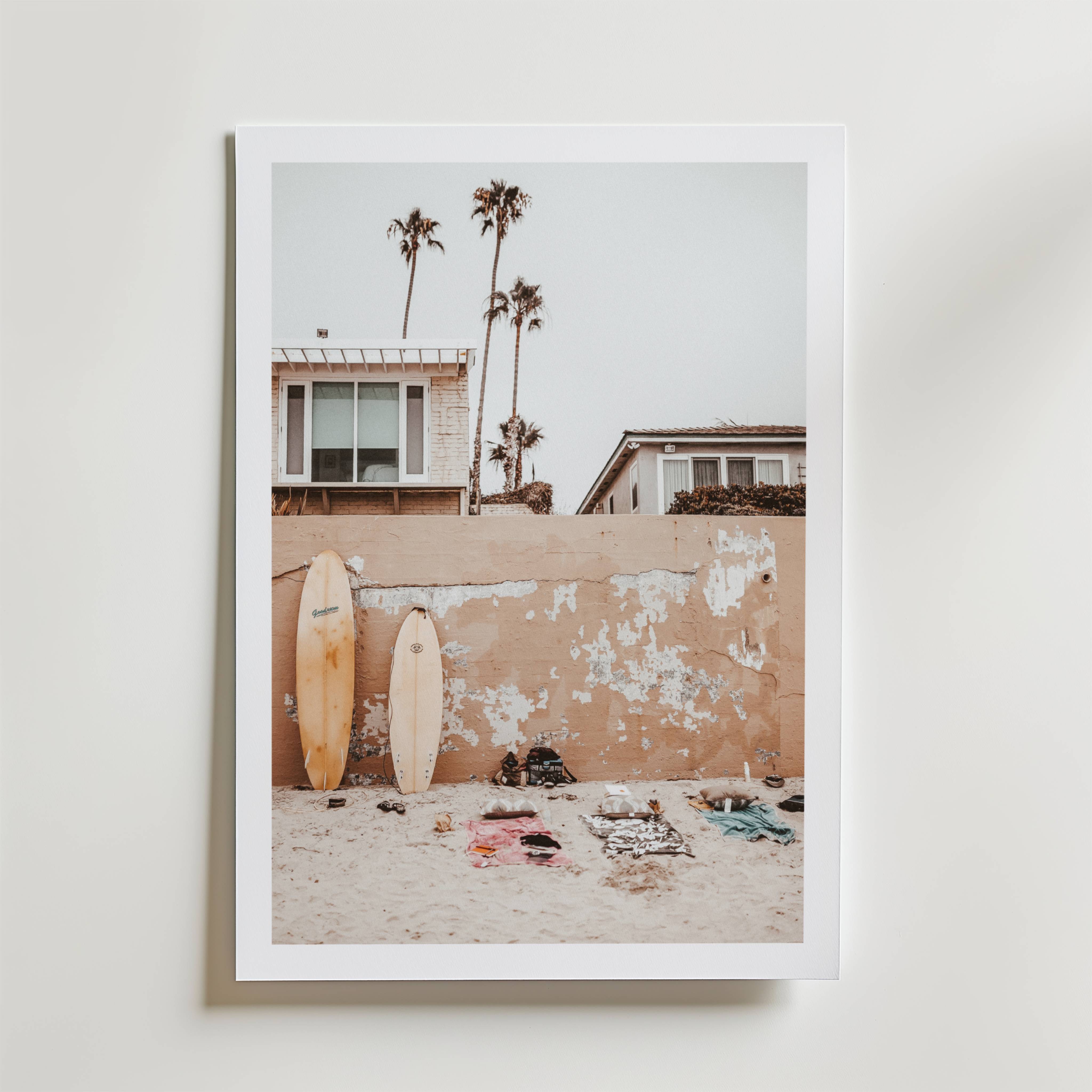 Coastal Surf Retreat Poster - Fine Art Poster 21x30 cm