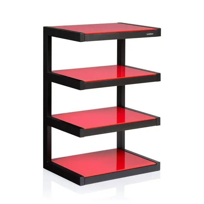 Norstone ESSE Hi-Fi Rack - Sort Satin/Rød