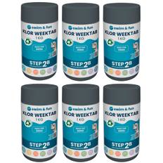 Swim & Fun Klor WeekTab tabletter 200 g, 6 kg ( 6 x 1KG)