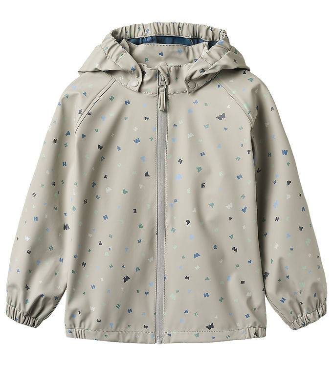 Wheat Regnjakke - PU - Chardy - Light Flint Letters - Wheat - 6 år (116) - Regnjakke