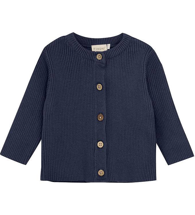 Fixoni Cardigan - Strik - Indigo Blue - Fixoni - 2 år (92) - Cardigan