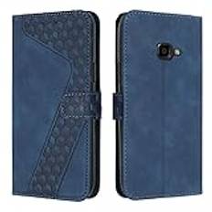 OKZone Fodral för Samsung Galaxy Xcover 4/4S,Läder Folio Fodral med Magnetisk Skydd lip plånboksfodral flip Bok Hölster Plånbok Telefonfodral Skyddande Fodral Skal（blå）