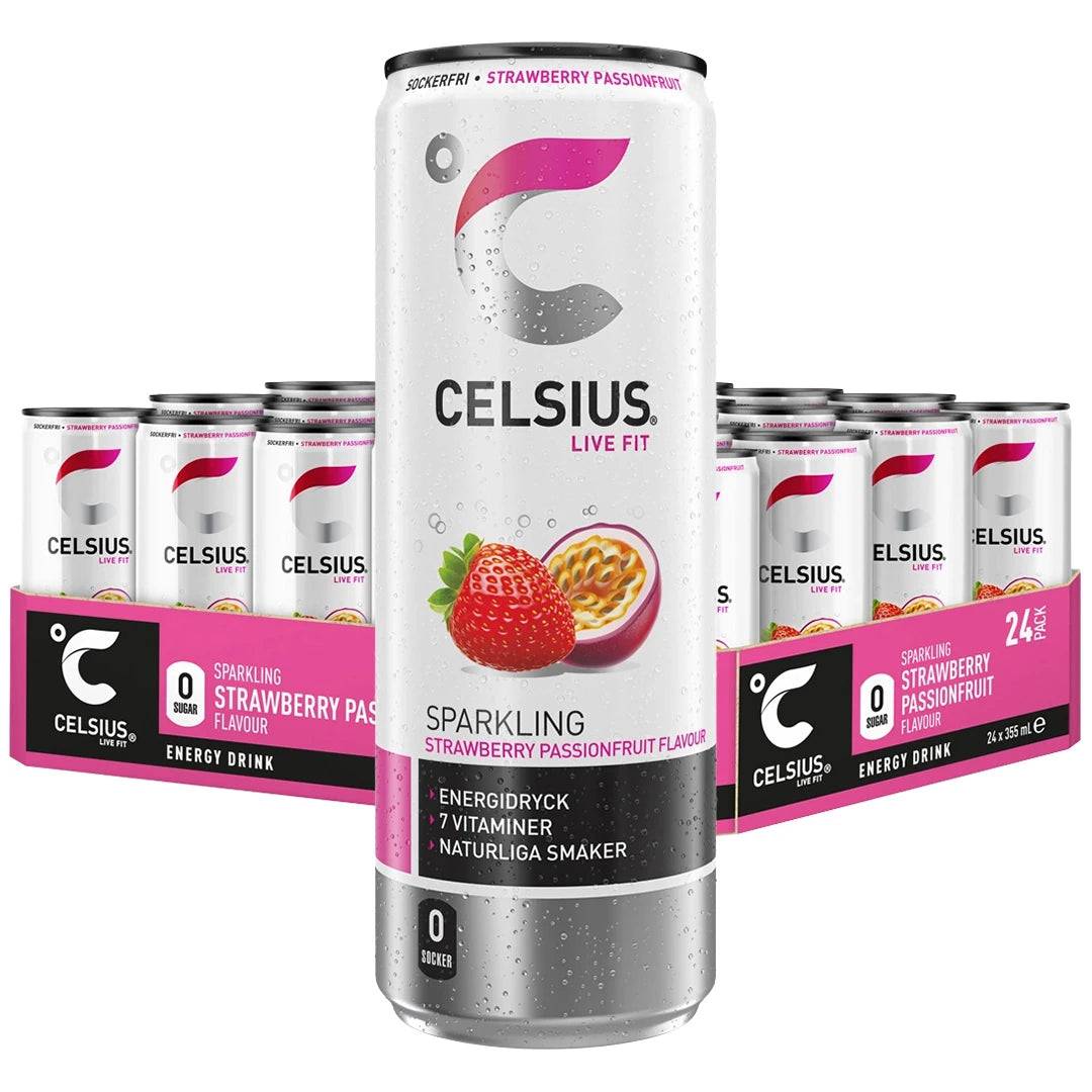 24 X Celsius 355 Ml Strawberry Passionfruit