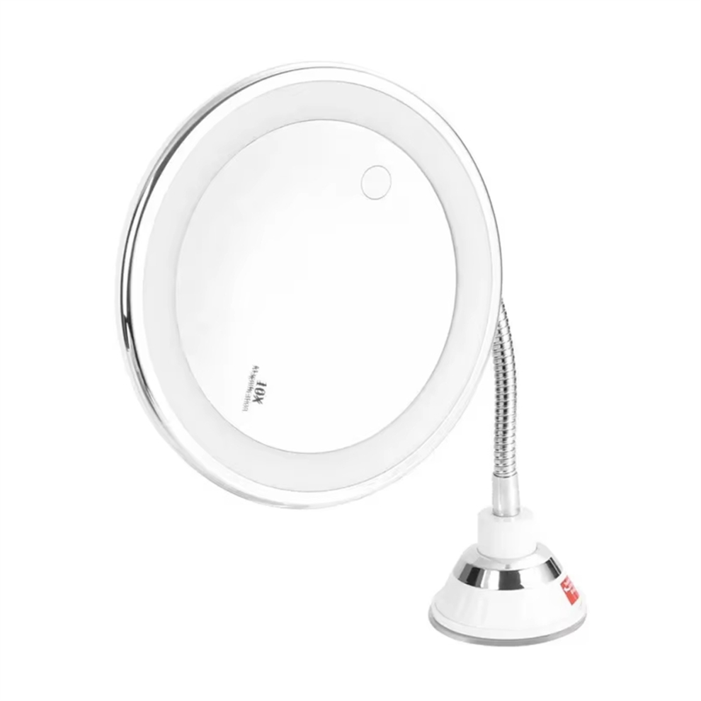 Makeup-spejl med LED-lys 10 forstørrelse