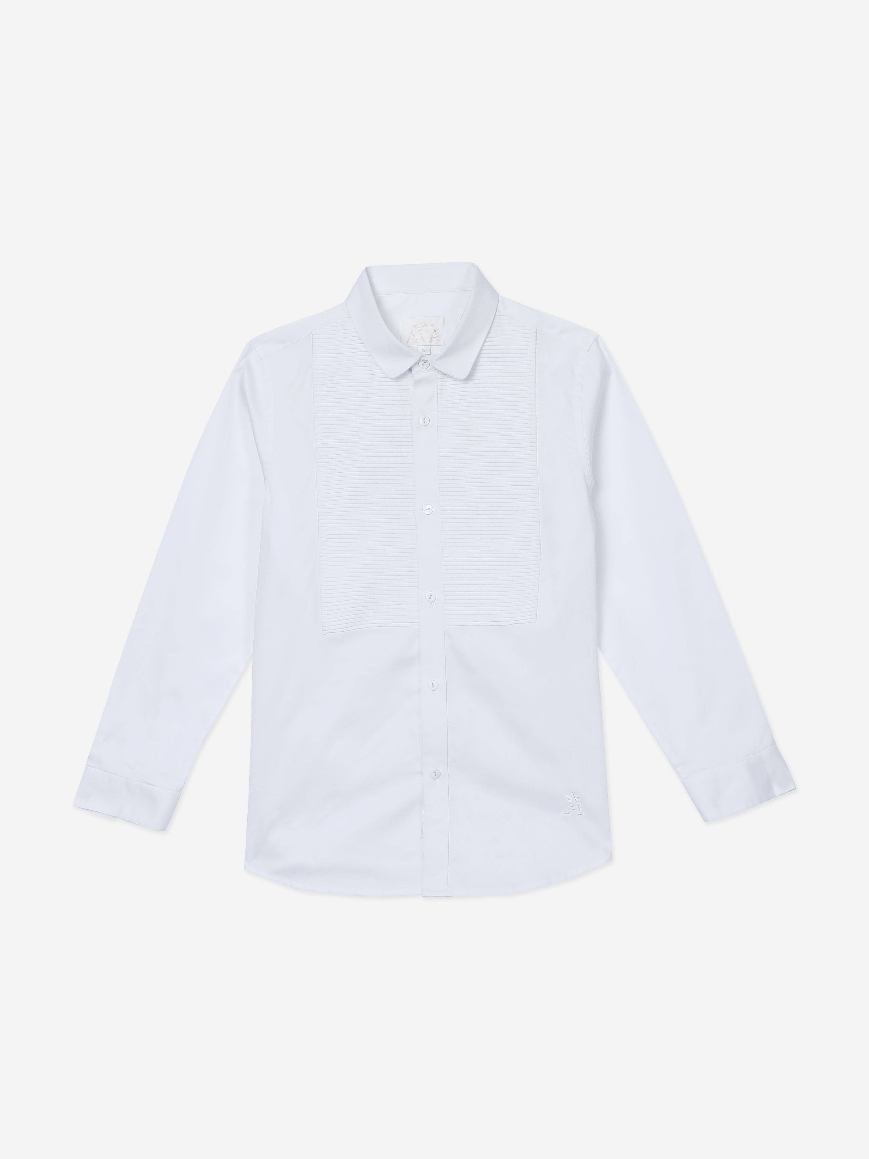 Maison Ava Boys Noel Shirt in White - Multicoloured / 2 Yrs (2 Yrs)