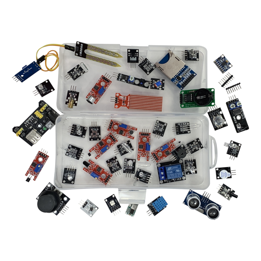 AOQDQDQD® 37 I 1/45 I 1 Sensor Kit Ultimate Starter Kit För Arduino Raspberry Pi Nybörjarlärande Sensormodul Svit med Pl