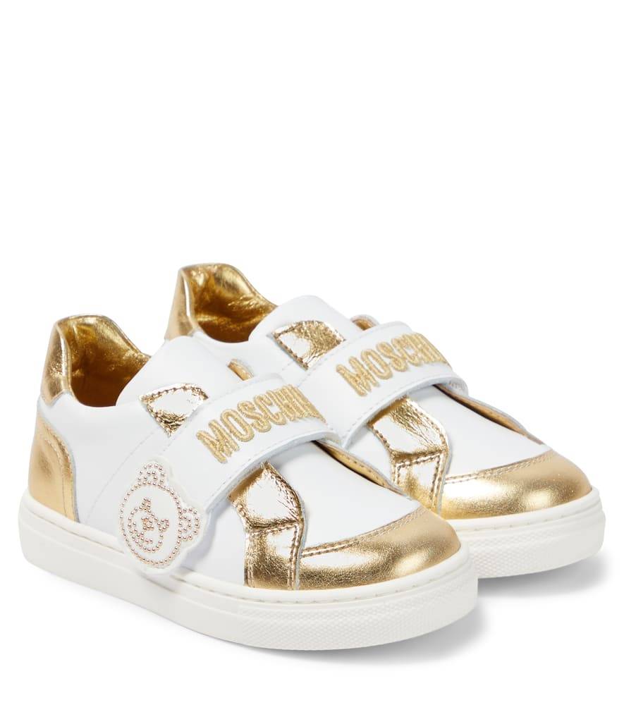 Moschino Kids Zapatillas de piel - blanco - EU 35