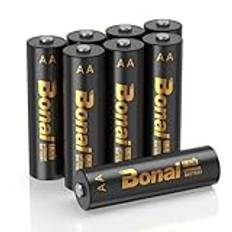 BONAI Piles au Lithium, Piles AA Non rechargeables 1,5 V 3500 mAh AA Longue durée et étanches pour Lampe de Poche, Jouets, télécommande (8 pièces)