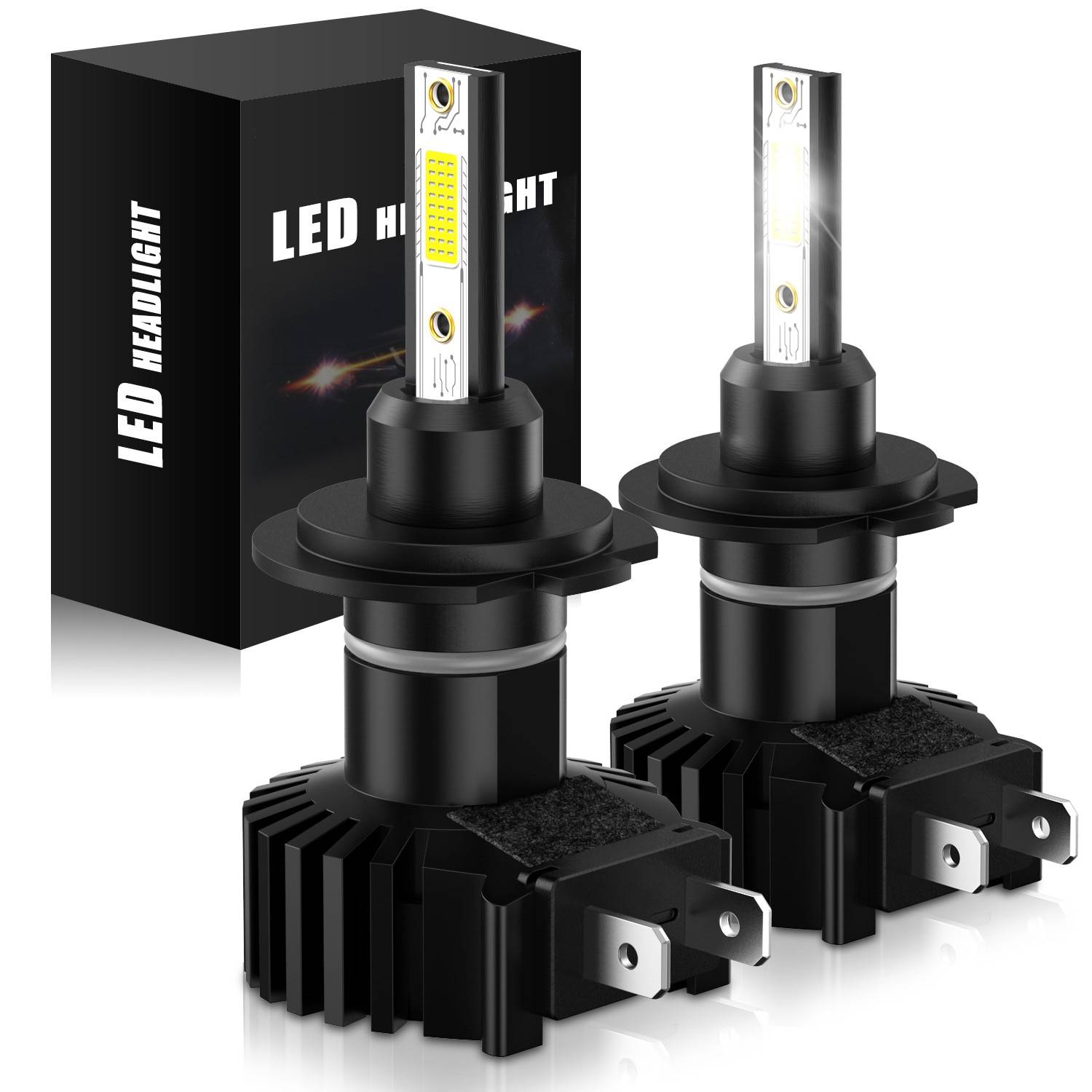 60w canbus minibil h4 led h7 led strålkastare glödlampor h1 h8 h11 led lampor h7 12v 24v 9005 9006 hb4 auto strålkastare dimljussats - H8 h9 h10