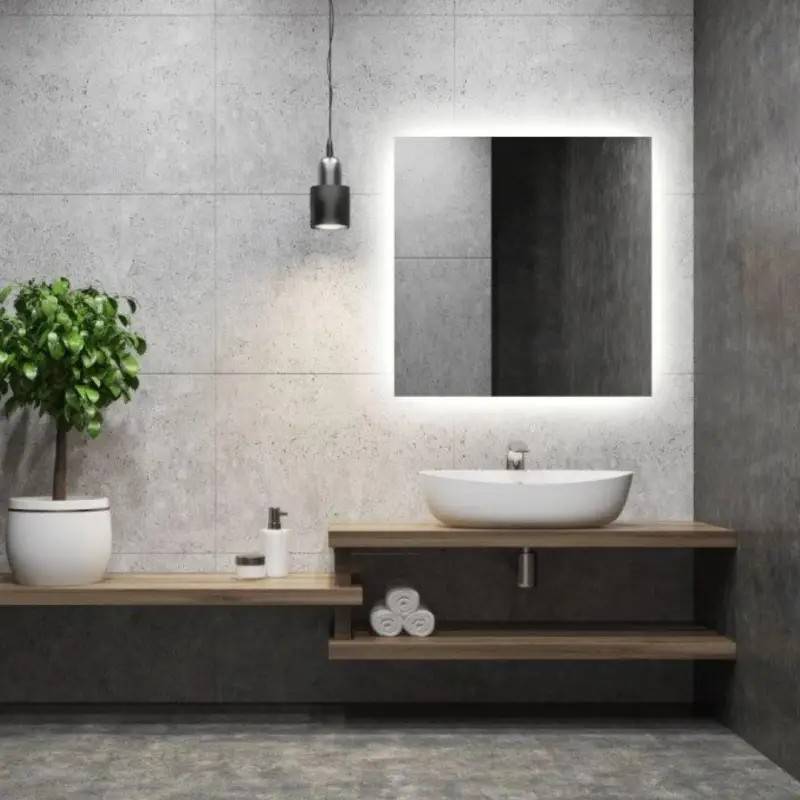 Nordic Bad Mona 1 firkantet LED-spejl med varme, 120 x 80 cm