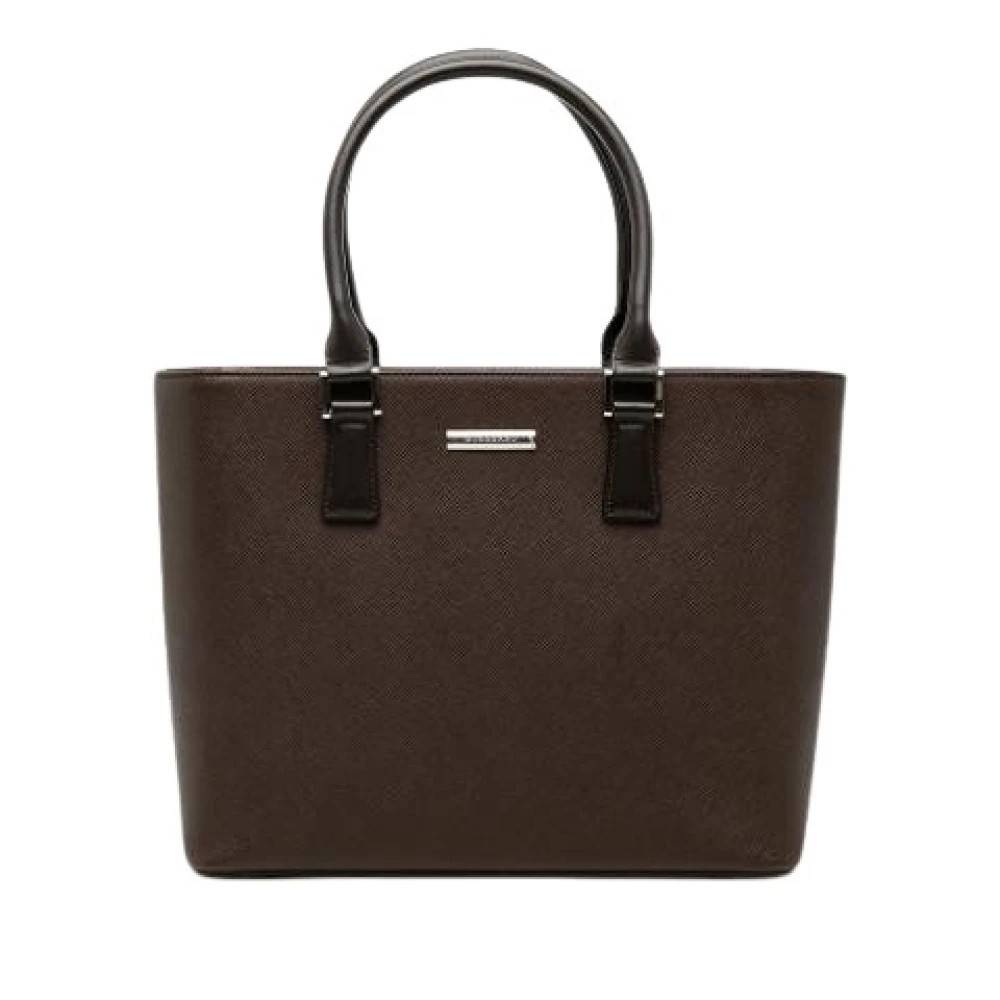 Burberry Vintage Pre-owned Vintage Tote Bag - Vintage - Dame - Brun - ONE SIZE - Læder
