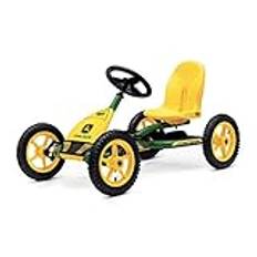 BERG Pedal Gokart Buddy John Deere | Barnfordon, trampbil med Optimal Safety Heid, pneumatiska däck och frihjul, barnleksaker lämpliga för barn i åldrarna 3-8 år