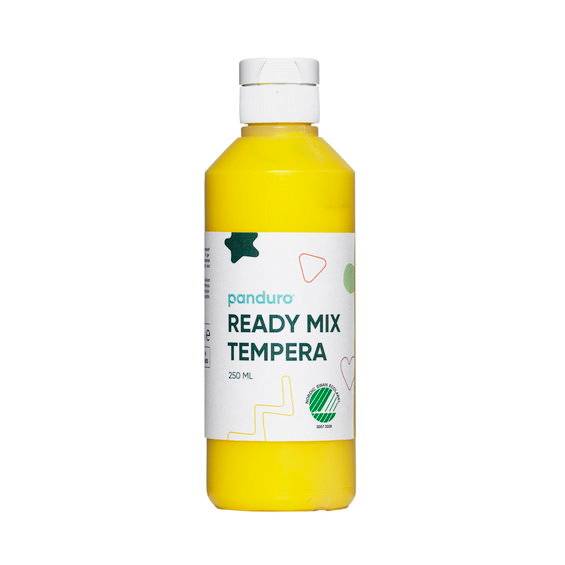 Ready Mix Tempera, svanenmärkt hobbyfärg för barn 250 ml, gul