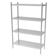 Stål reol med 4 hylder – B1000 x D500 x H1800 mm