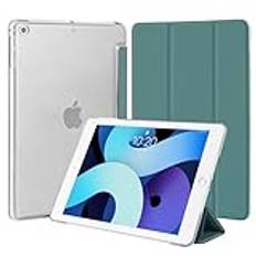 4UBonLife Fodral för iPad 9,7 tum 6:e/5:e Generationen 2018 2017, även för iPad Air 1/2, Smart Folio Case Smalt Lätt Hårt Skal Skyddsfodral, Automatisk Sömn/Väcknings, Natt Grön