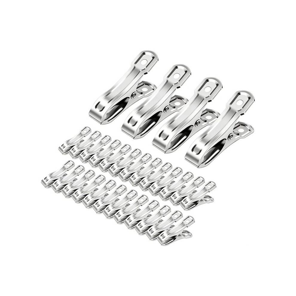 40 PCS Stainless Steel Greenhouse Clamps, Grip Metal Clips for Garden Universal Garden Tools Small Metal Clamps