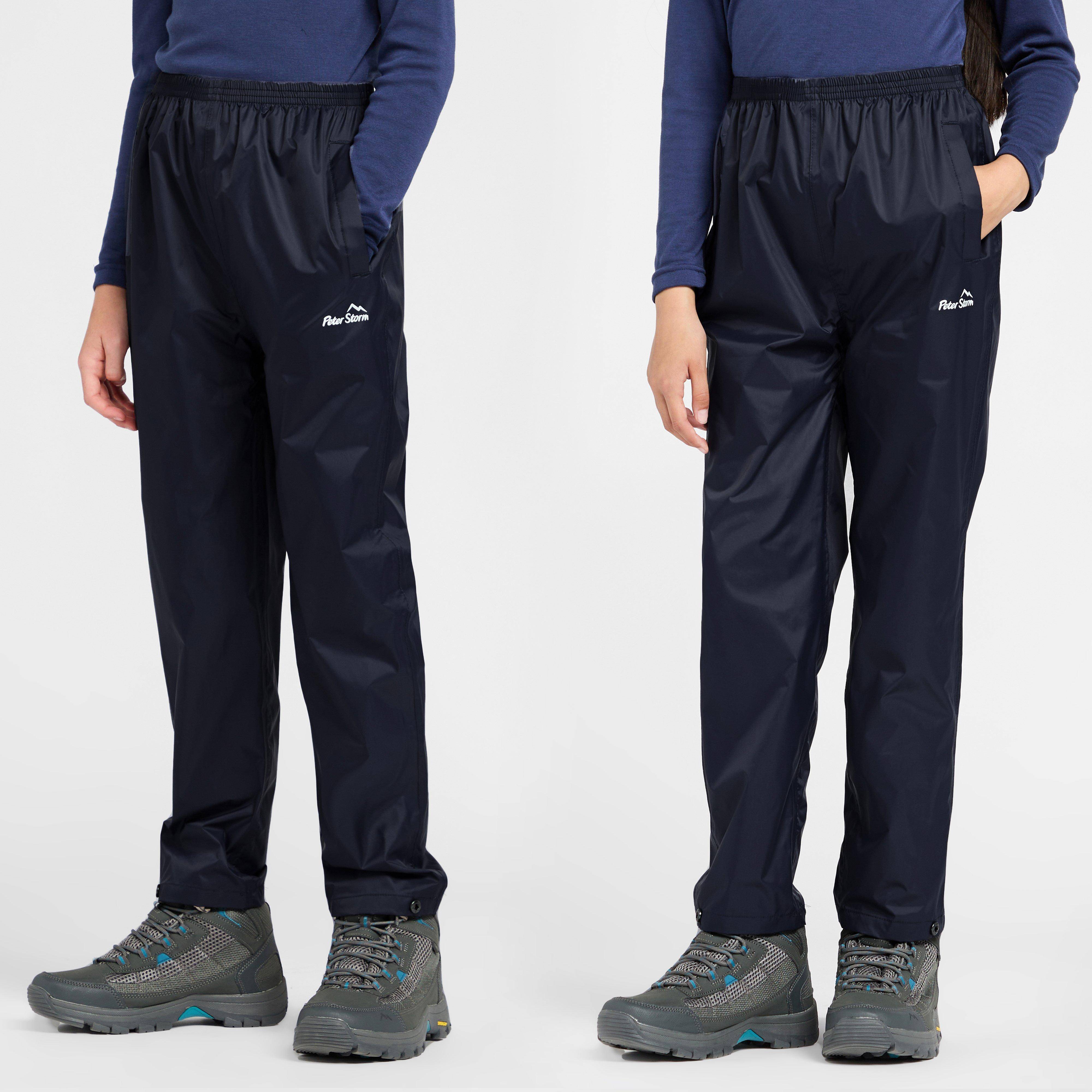 Peter Storm Kids' Packable Waterproof Pants, Navy - 11-12Y