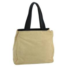 Prada Vintage, Pre-owned, Dame, Beige, ONE SIZE, Tyl, Pre-owned Canvas totes