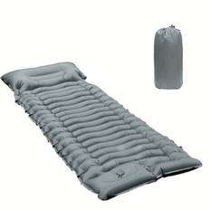TEMU Camping Sleeping Pad - Self-inflating Air Mattress Portable Bed Roll For Hiking | Thick Sleeping Pad For Cold Ground Suitable For Outdoor Hiking And Traveling