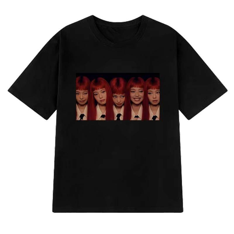 NewJeans porträtt T-shirt cm black