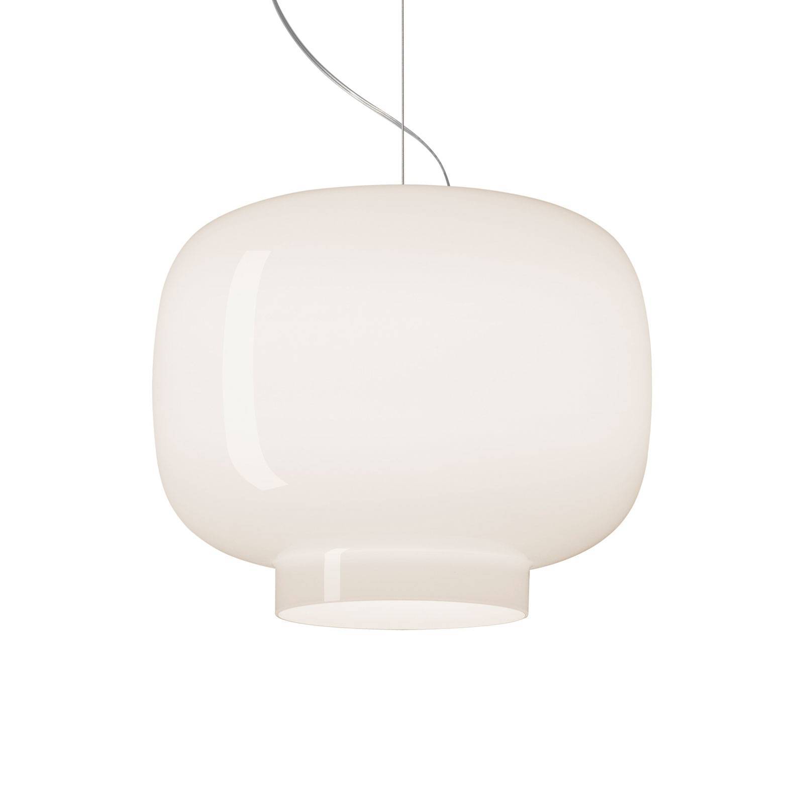 Foscarini Designer hængelampe Chouchin 3 Bianco, dæmpbar, Hvid/opal, Køkken, Glas, Design