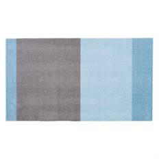 Tica Copenhagen - Smudsmåtte - Stripes Horizon - Blå/Steelgrey - 90x130 cm