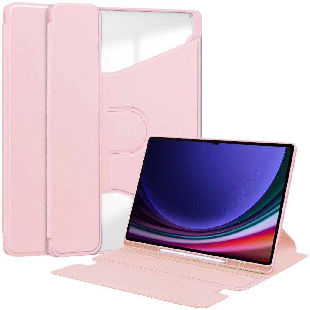 Samsung Galaxy Tab S10 Ultra etui med drejeligt stativ - Lyserød