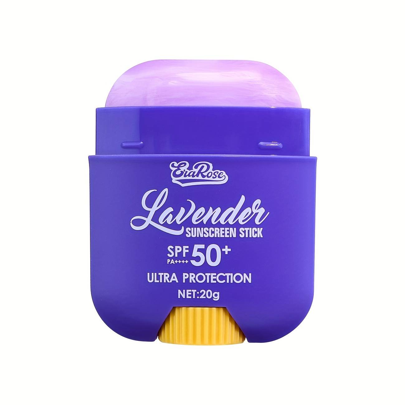 TEMU Lavender Spf50 Sunscreen Primer Stick - Waterproof, Non-greasy Protection & Daily Skincare, Travel-ready For Outdoor/