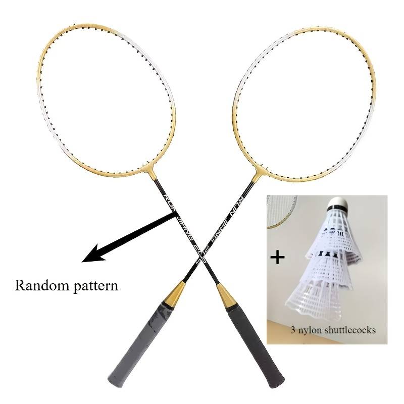 1 Set Badminton Rackets With 2 Rackets, 3 Shuttlecocks & Storage Bag - Lightweight Durable Detachable Double-bar Rackets Suitable For &, Training//competitive Play - Assembly