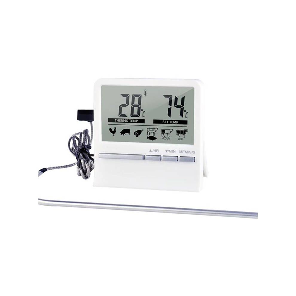 Kitchen Digital CookingThermometer Meat Food Temperature for Oven BBQ Grill Timer Function with Heat Meter for Cooking B