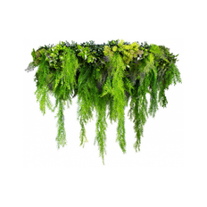 Violet svævende have i kunstige planter Ø100 cm - Grøn/Lilla